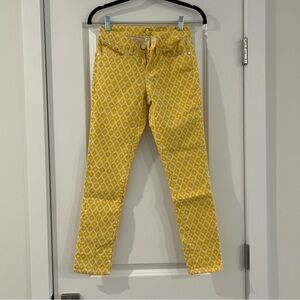Yellow Ikat Pattern Jeans